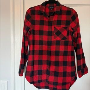 Madewell Buffalo Plaid Shirt in Red and Black